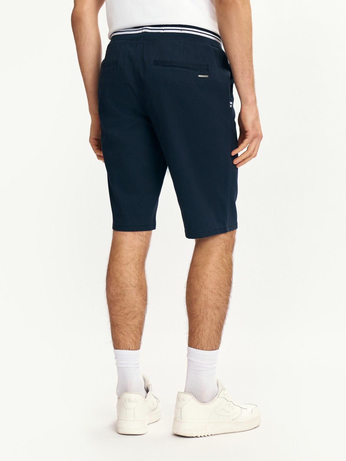 Удлинённые хлопковые шорты на резинке