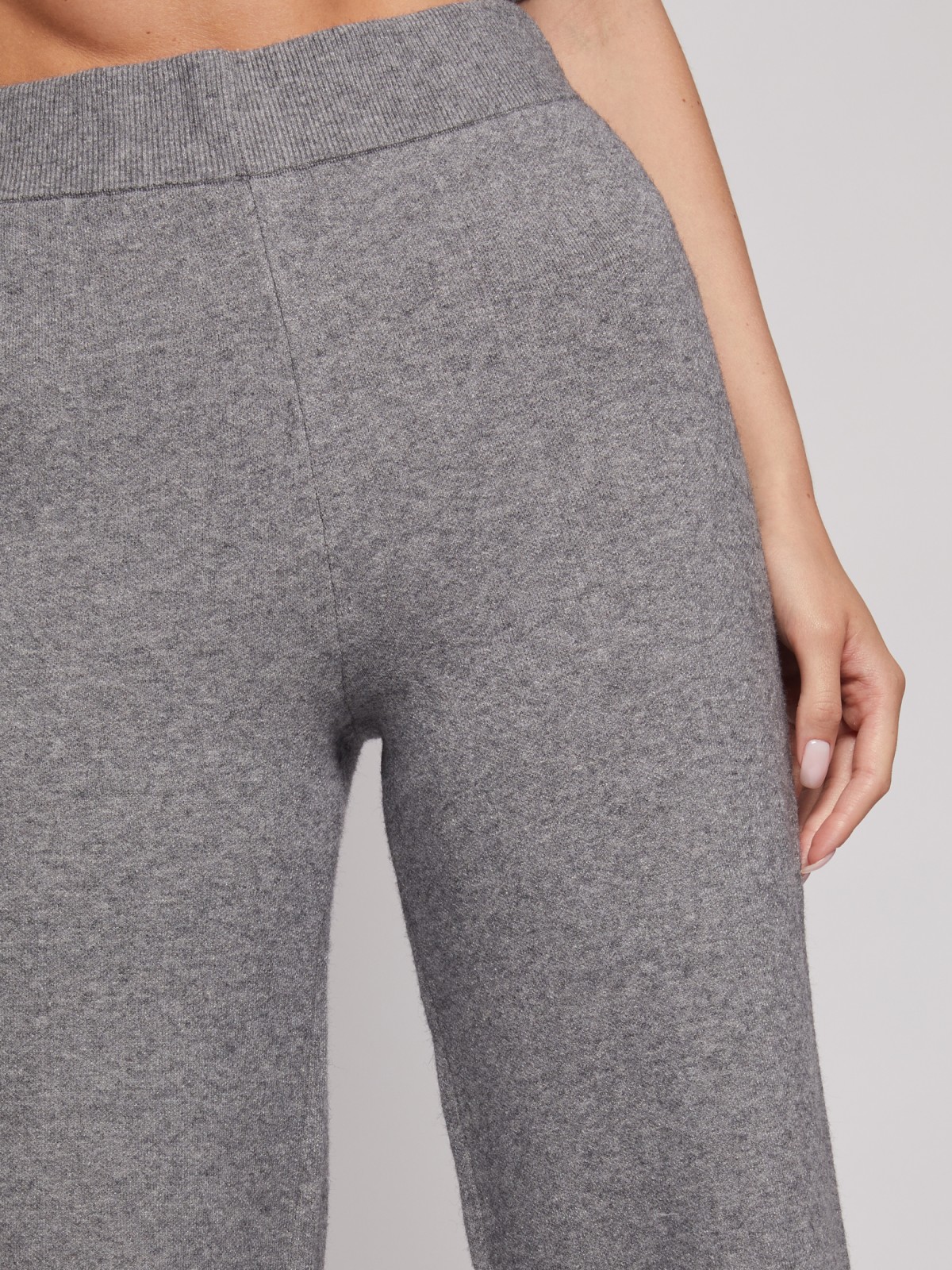 Прямые широкие брюки из трикотажа