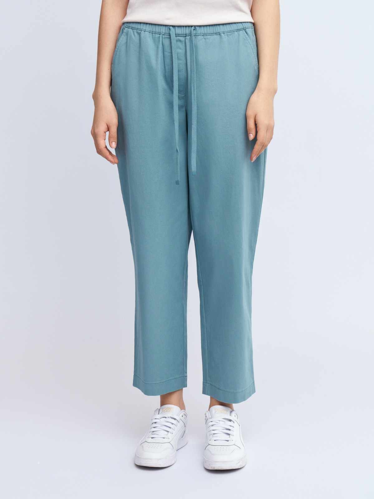 Брюки-джоггеры из хлопка на резинке