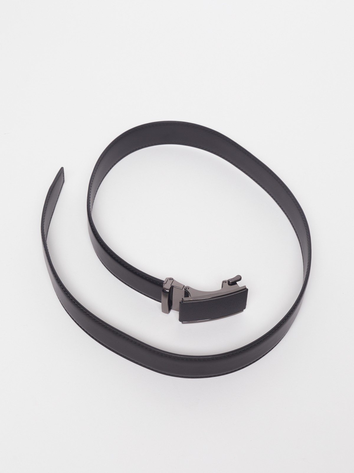 Кожаный ремень с пряжкой-клапаном zolla 01231936J245, цвет черный, размер L - фото 3