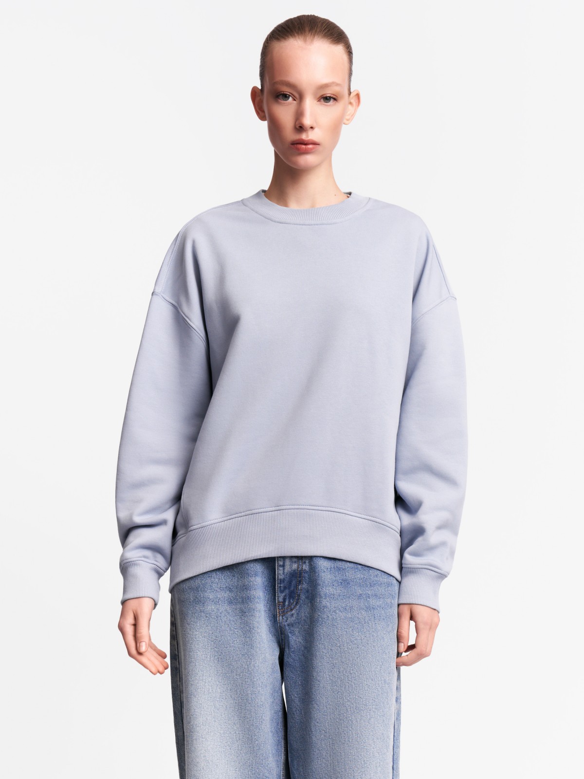 Однотонный трикотажный свитшот