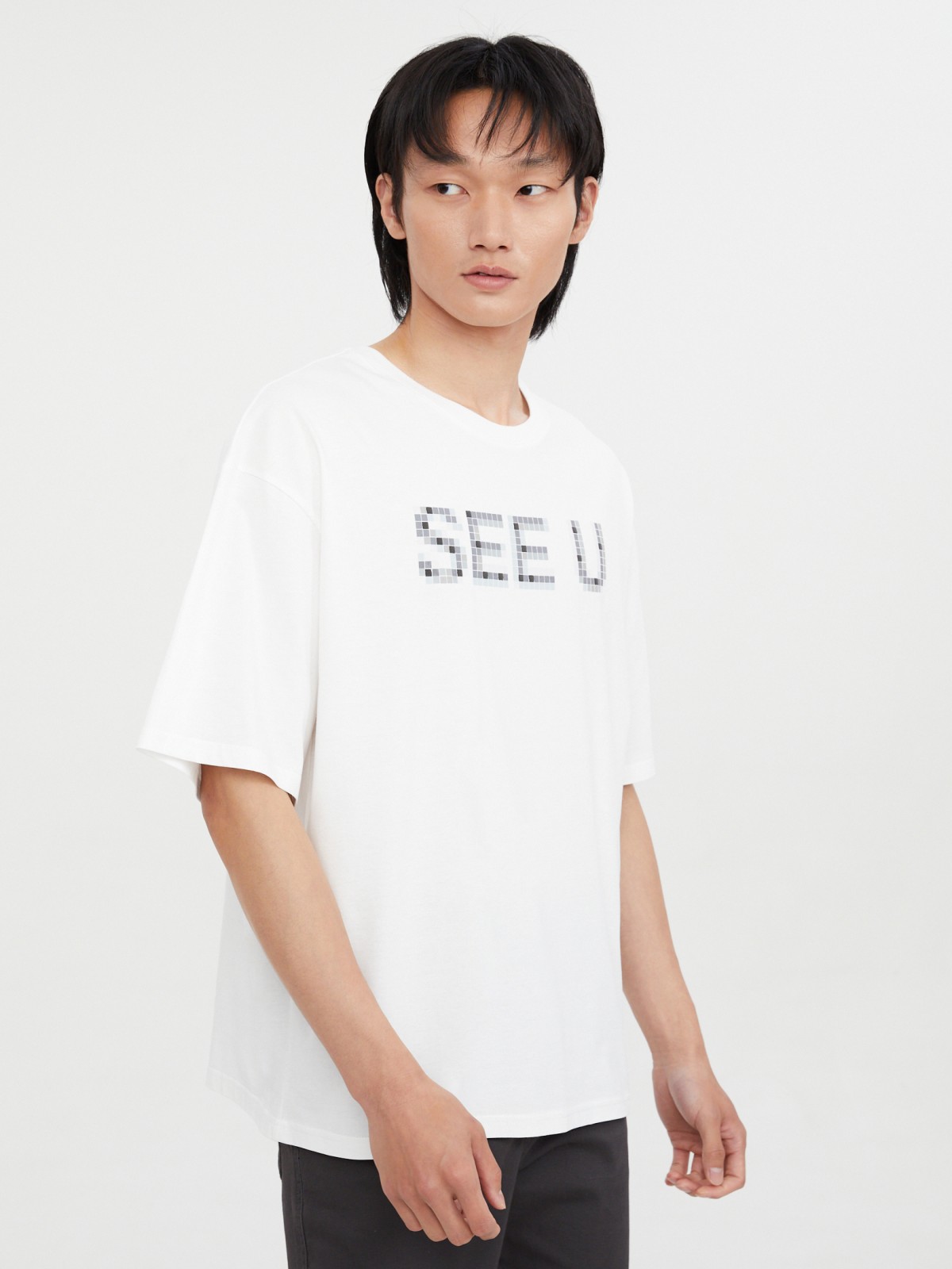 Футболка оверсайз из хлопка с надписью