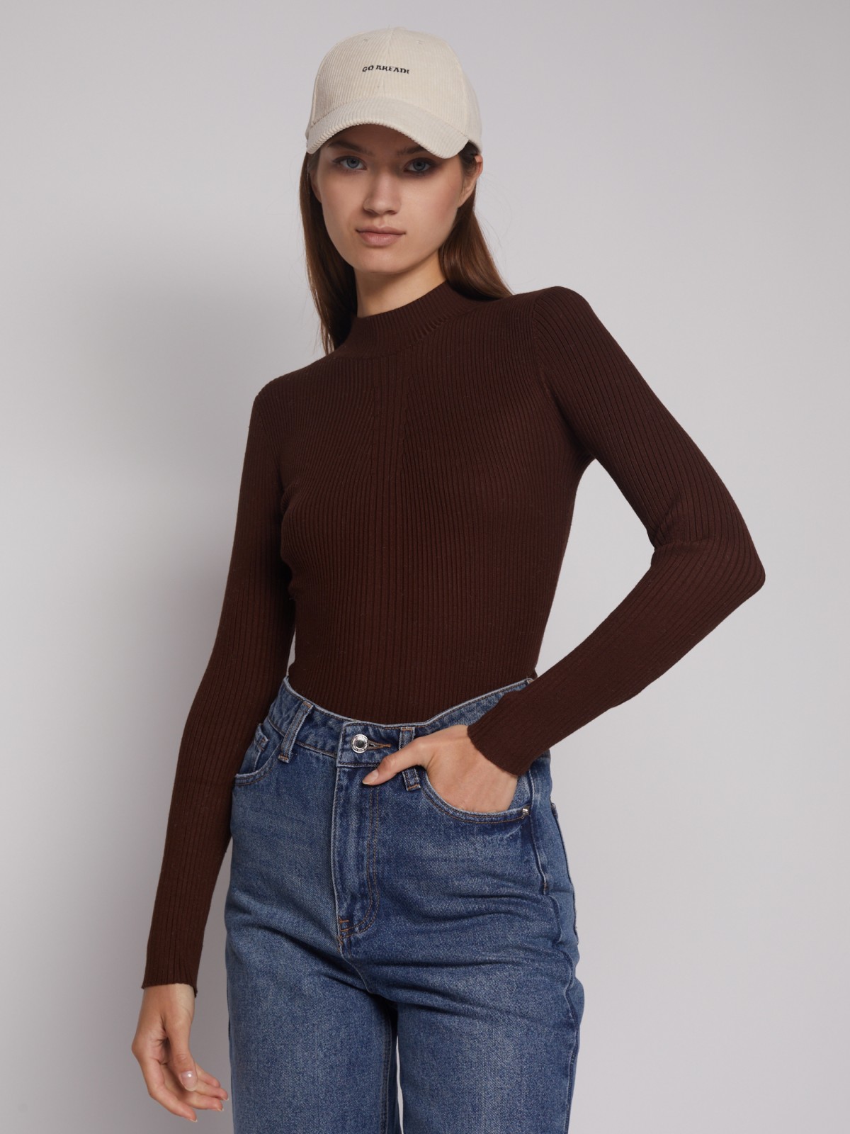 Джемпер с воротником-стойкой Джемпер с воротником-стойкой