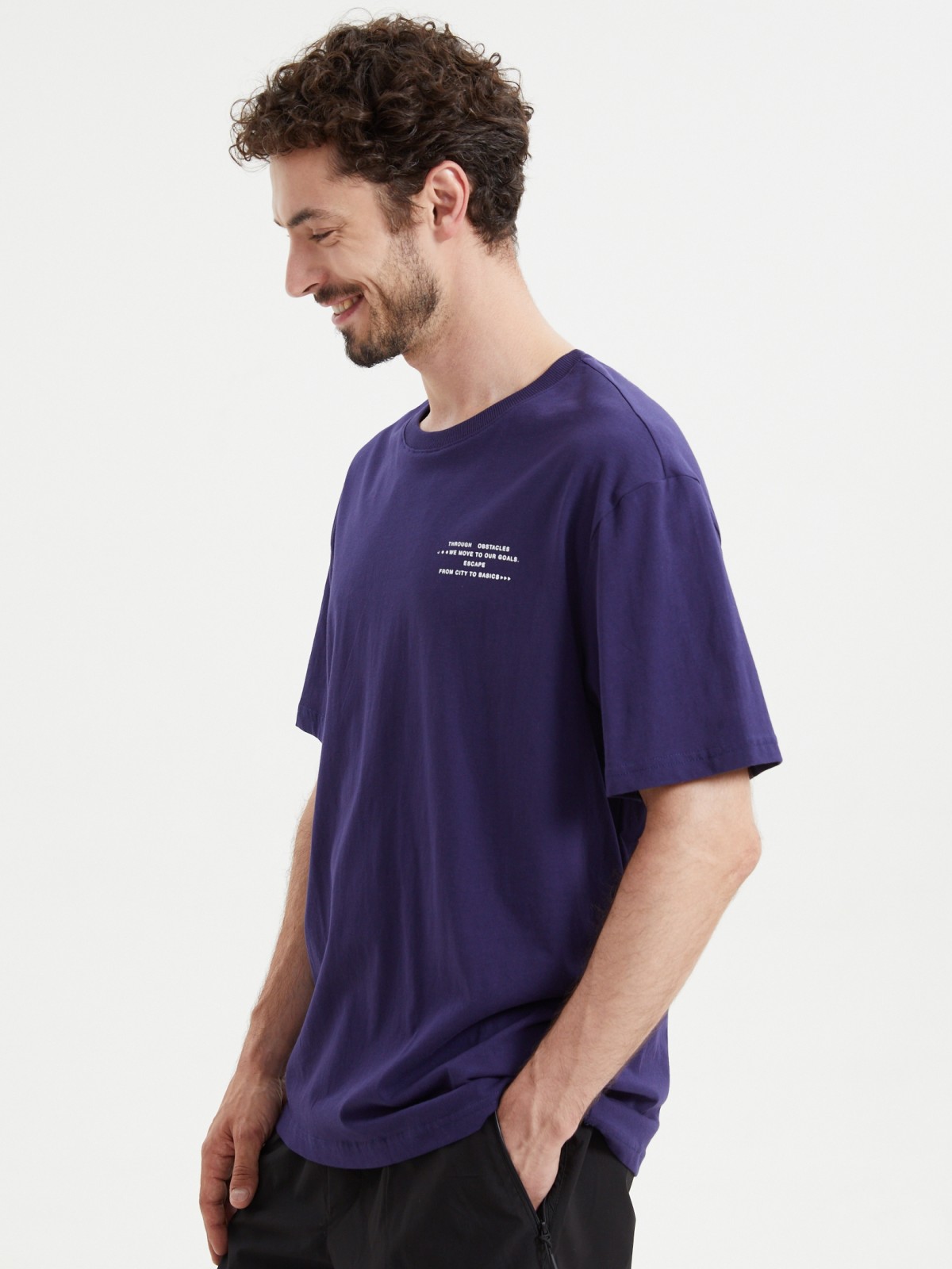 Футболка из хлопка с принтом