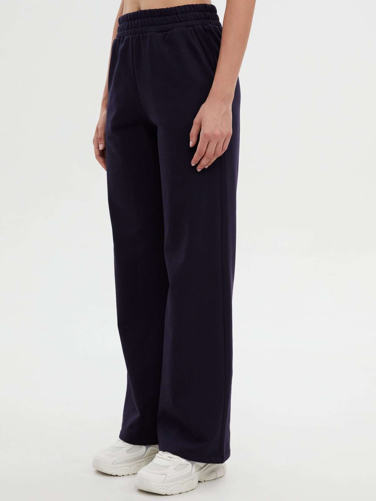 Трикотажные брюки из хлопка на резинке