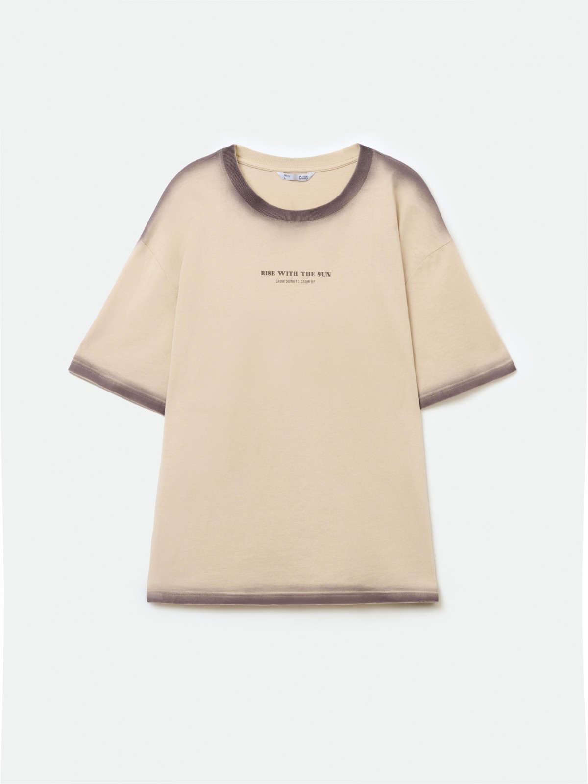 Футболка оверсайз из хлопка с надписью