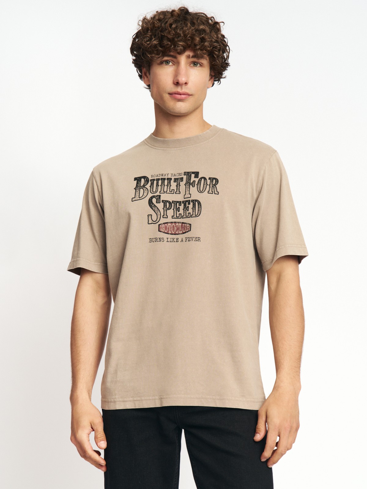 Футболка из хлопка с принтом