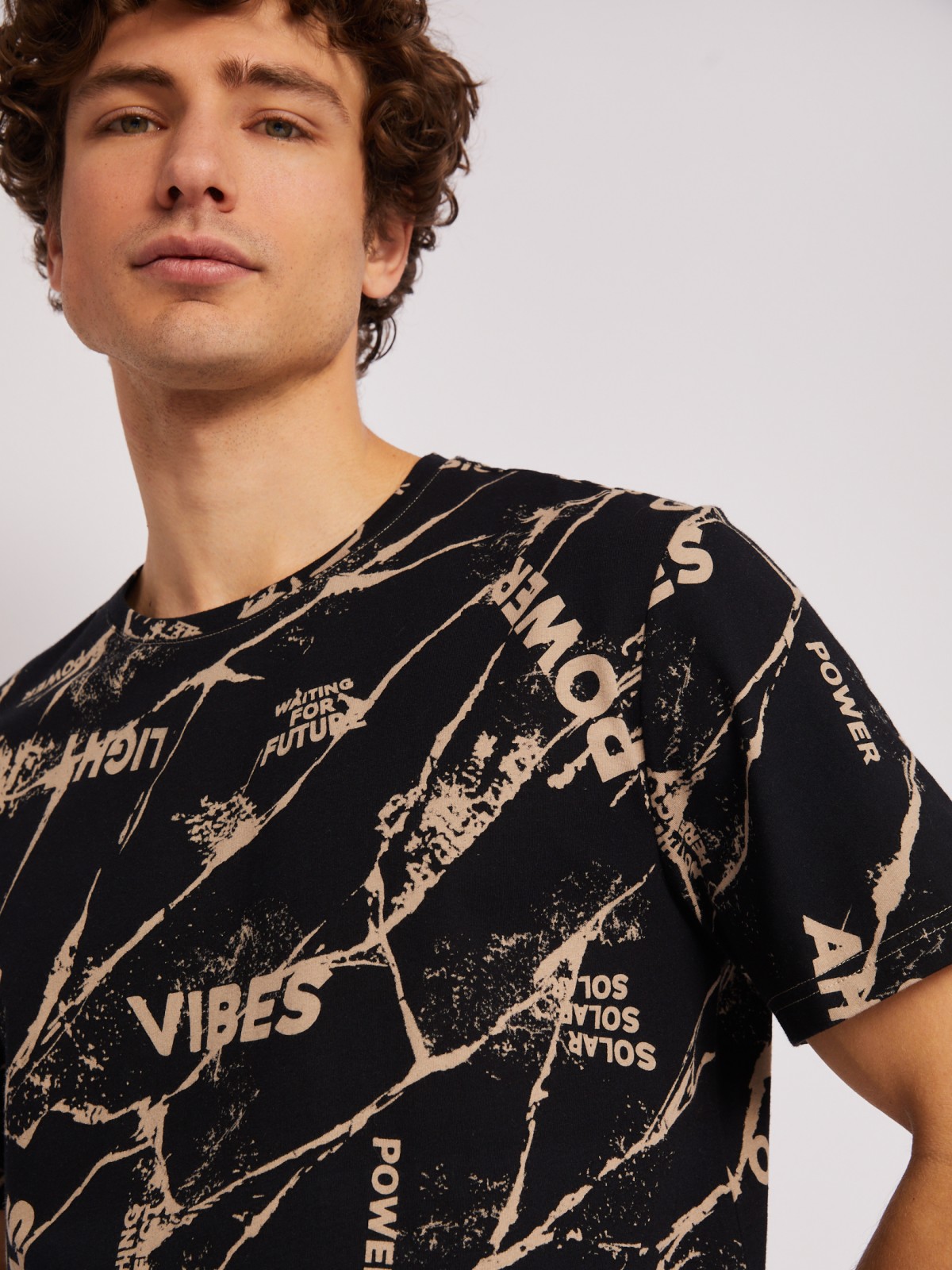 Футболка из хлопка с принтом