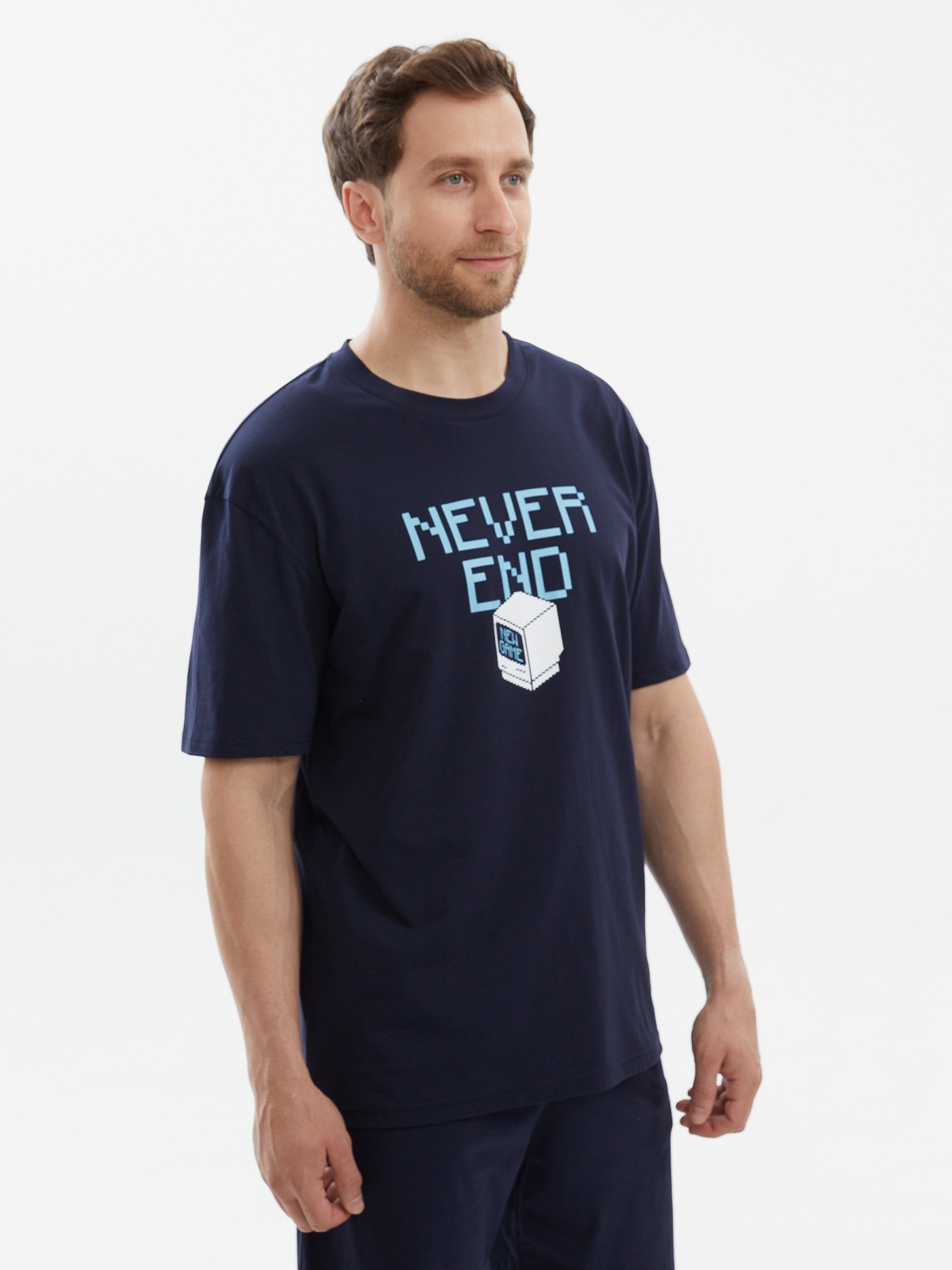 Футболка из хлопка с принтом