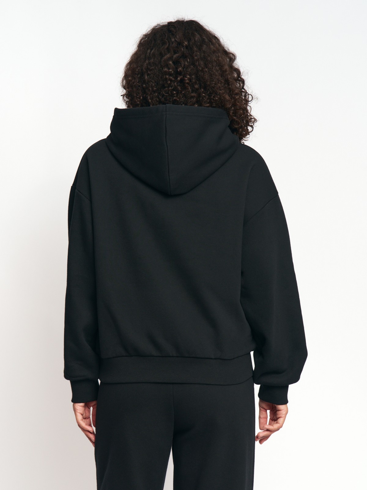 Утеплённый худи с начёсом и капюшоном