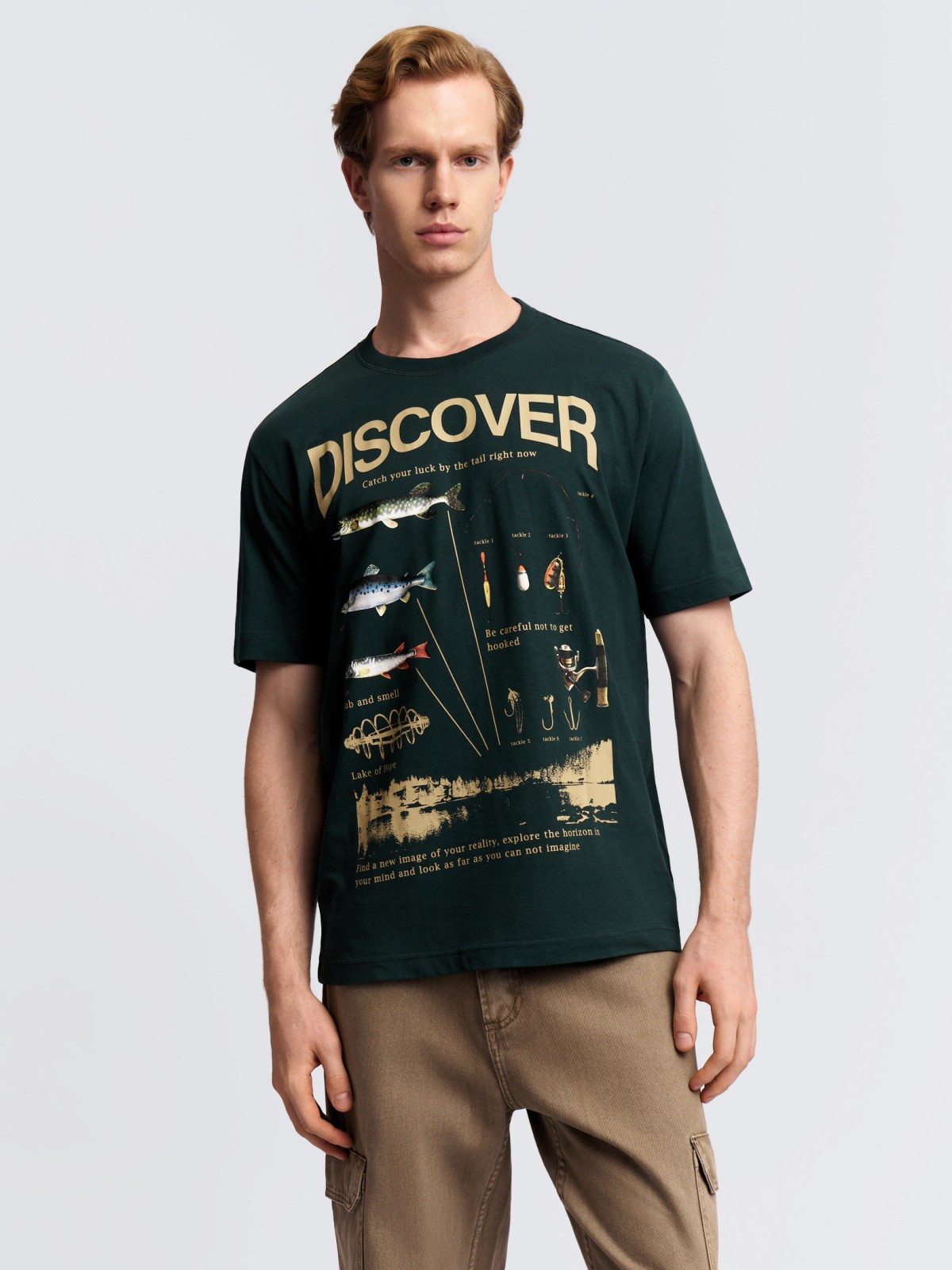 Футболка из хлопка с принтом