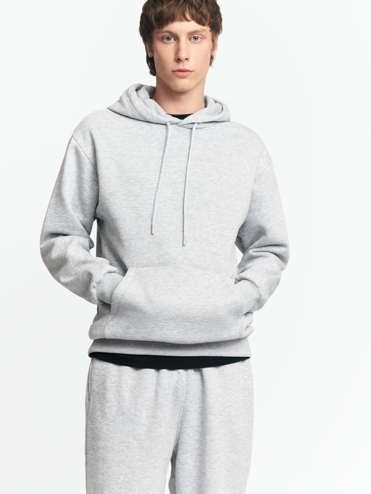 Утеплённый худи с капюшоном и начёсом