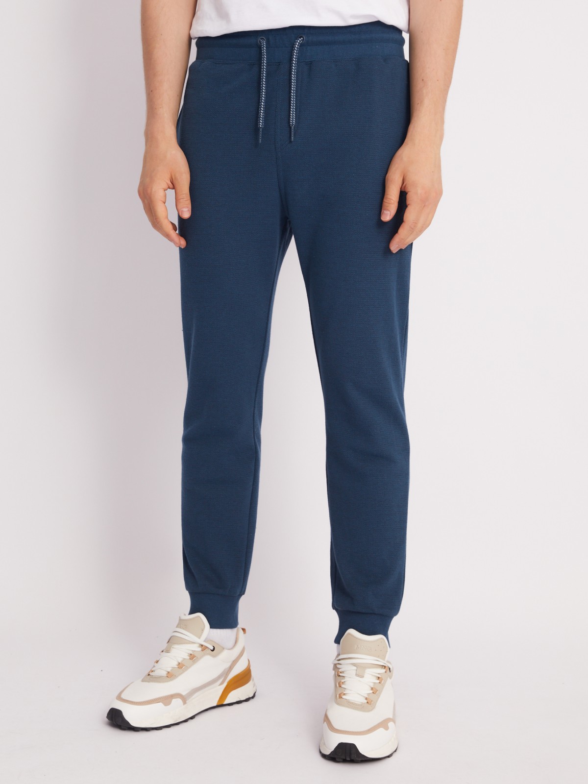 Трикотажные брюки-джоггеры в спортивном стиле zolla 21331762F012, цвет бирюзовый, размер S - фото 2