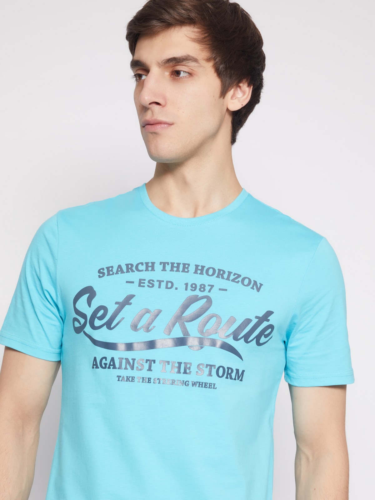 Футболка из хлопка с принтом