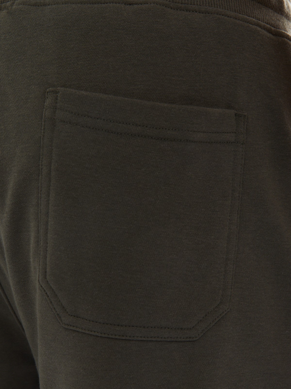Трикотажные брюки-джоггеры в спортивном стиле zolla 014137675022, цвет хаки, размер M - фото 5