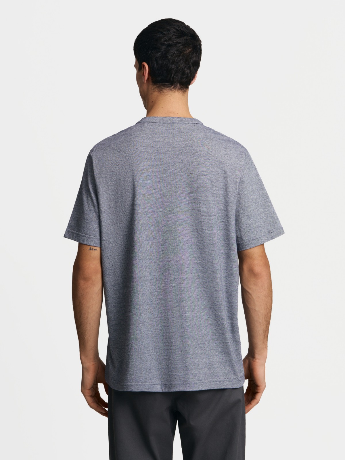 Футболка хенли из хлопка в полоску