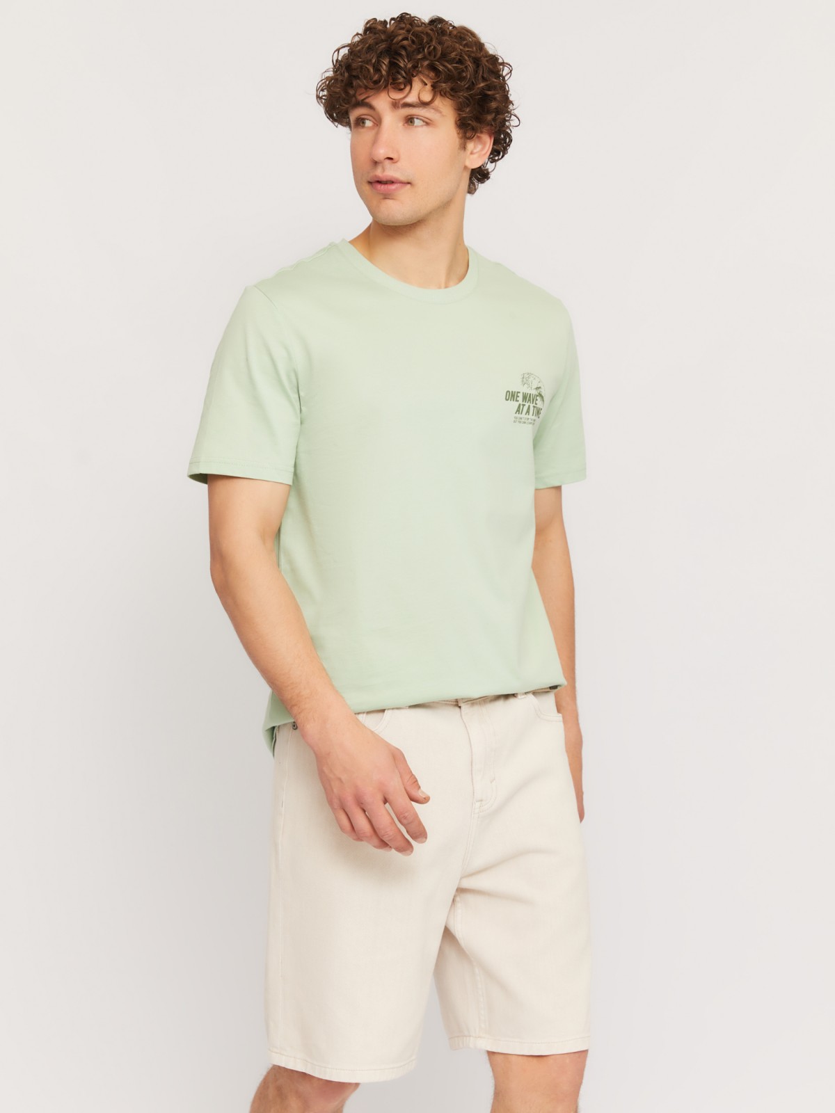 Футболка из хлопка с надписью