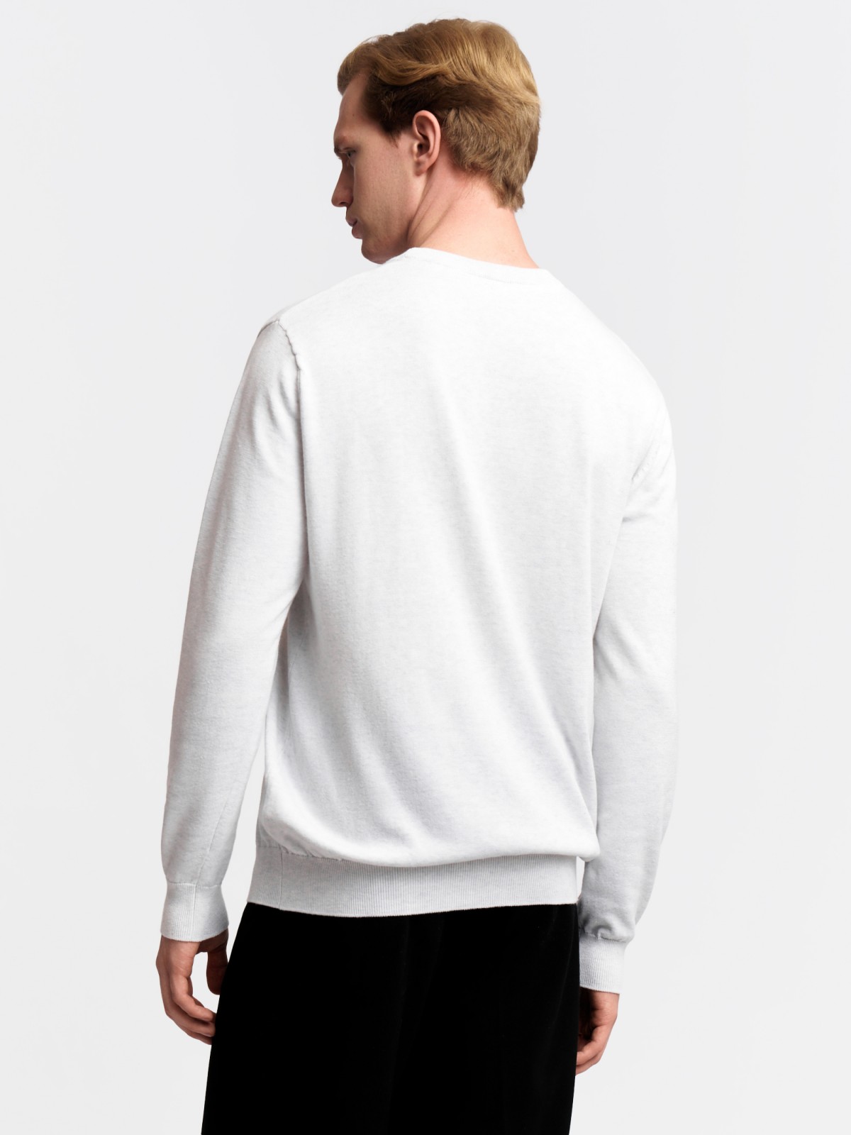 Тонкий трикотажный джемпер из хлопка