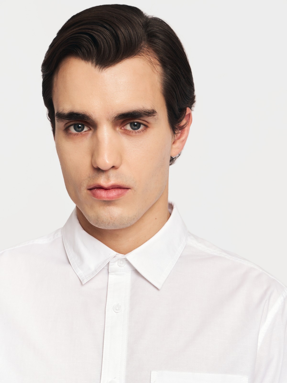 Льняная рубашка из хлопка