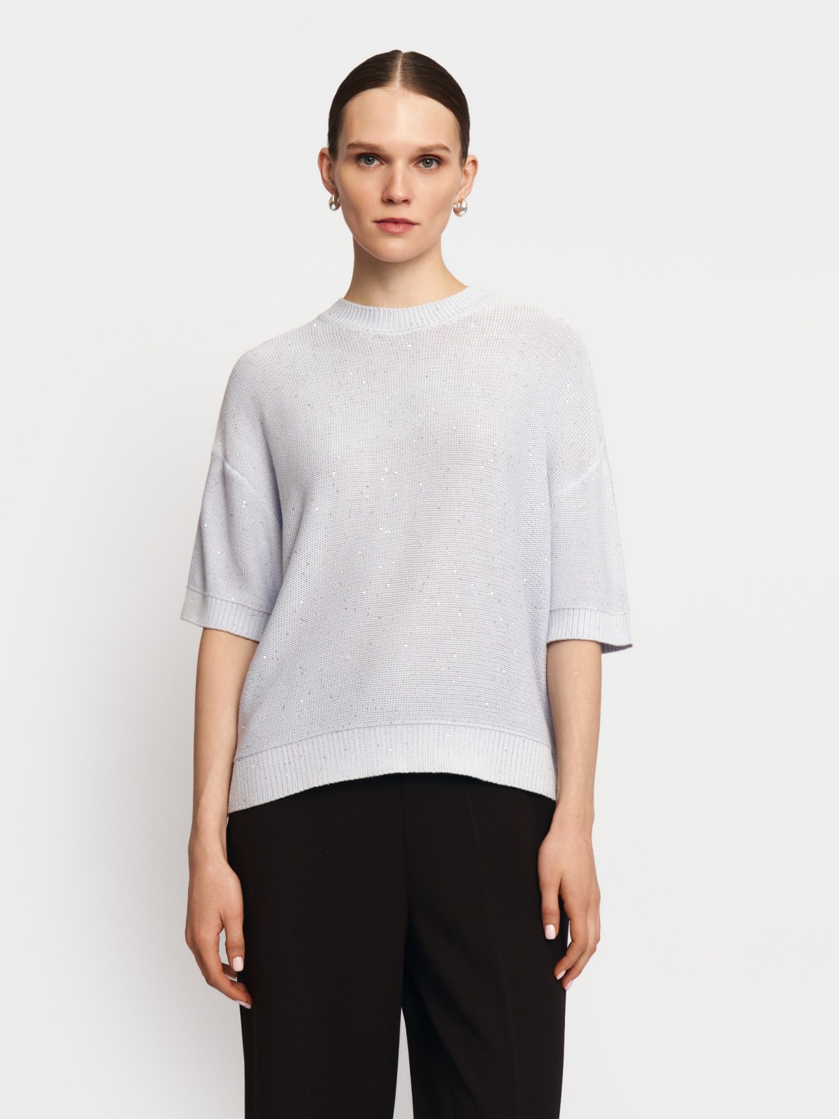 Вязаный джемпер с пайетками