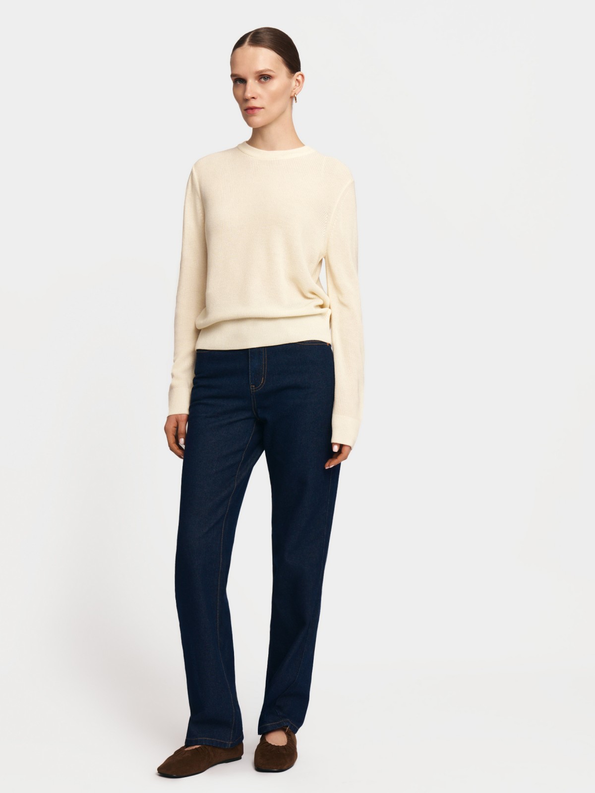 Вязаный джемпер с длинным рукавом