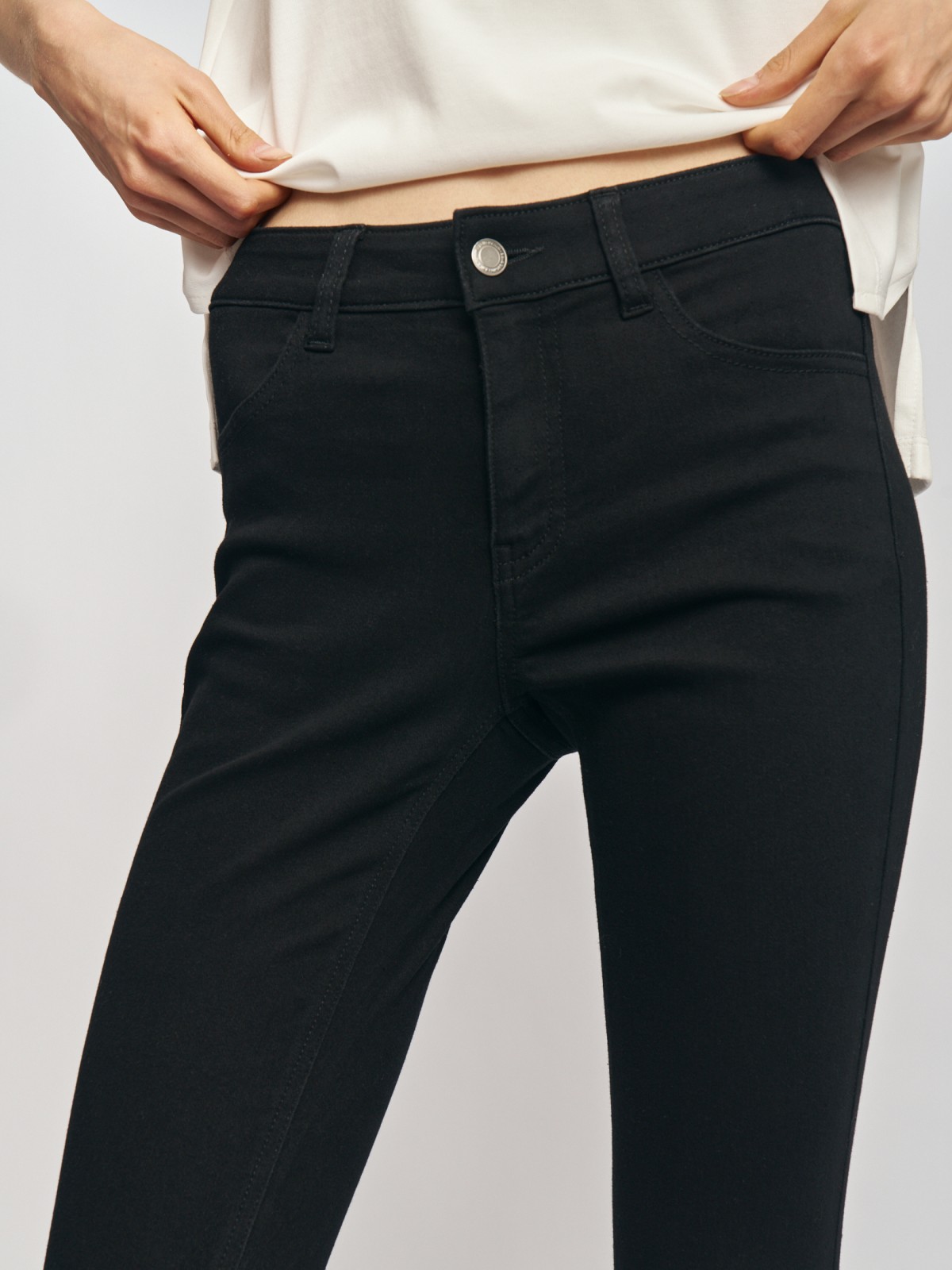 Джинсы силуэта Skinny с низкой посадкой