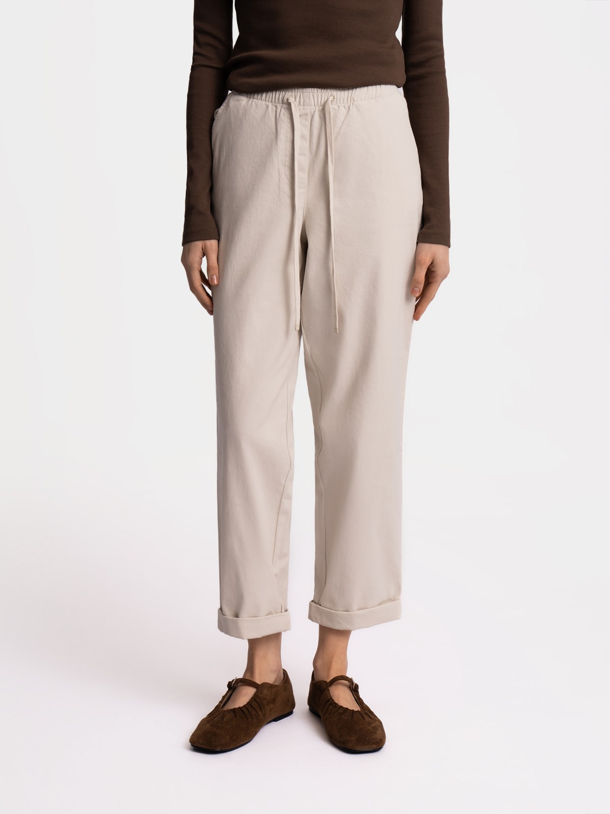 Брюки из хлопка на резинке