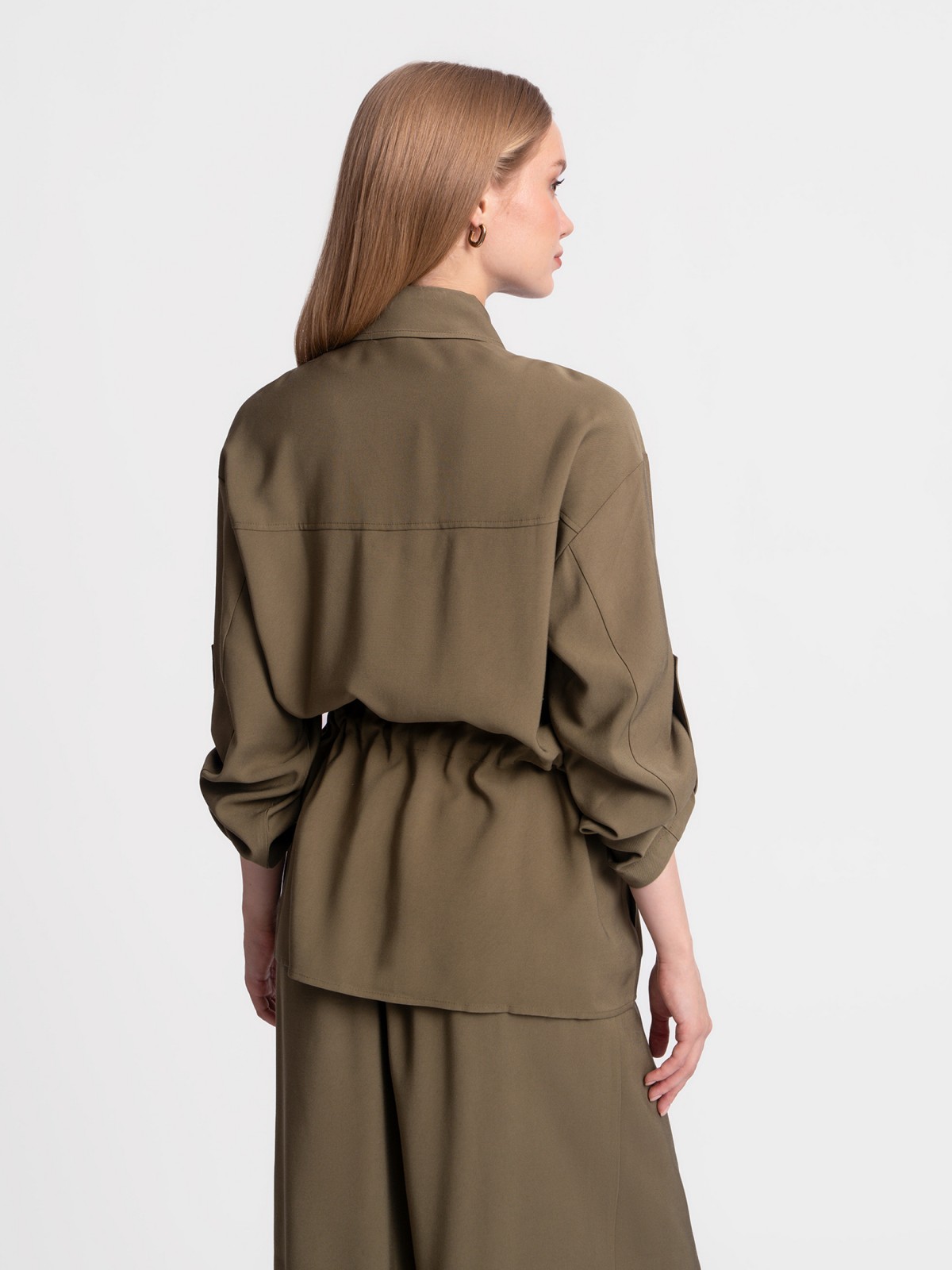 Рубашка с кулиской на талии