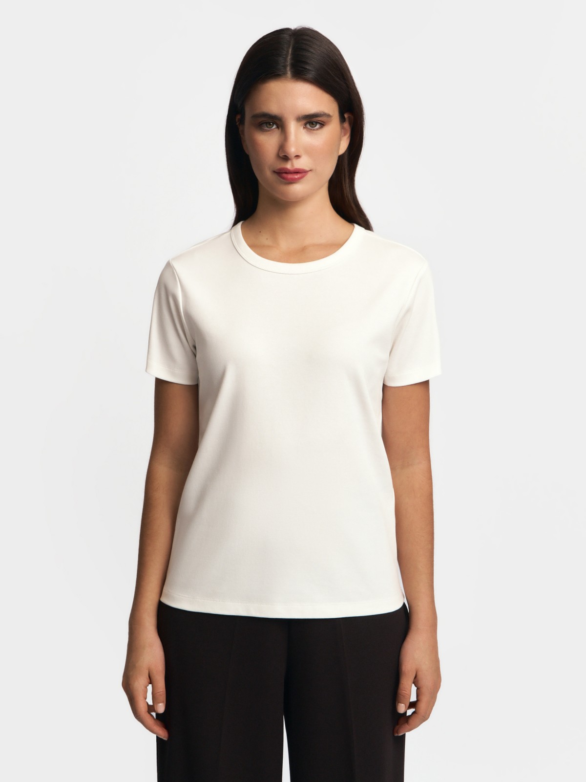 Футболка из хлопка однотонная