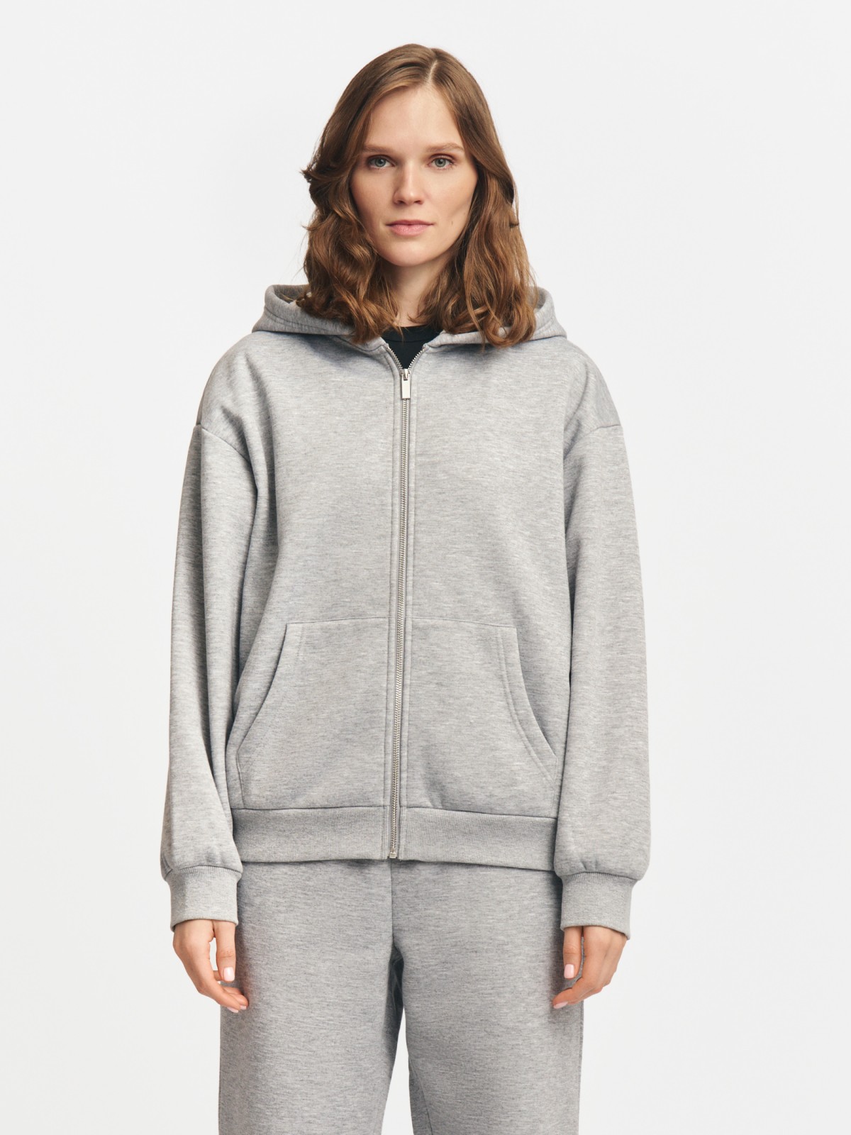 Утеплённая толстовка на молнии с экомехом