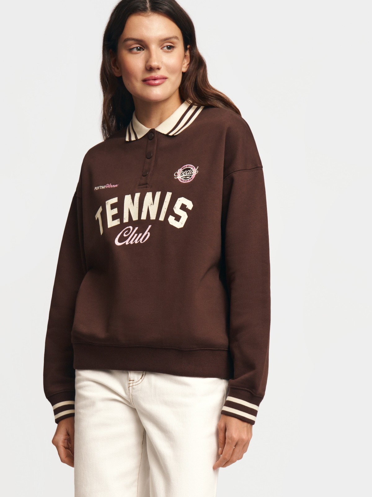 Свитшот поло из хлопка