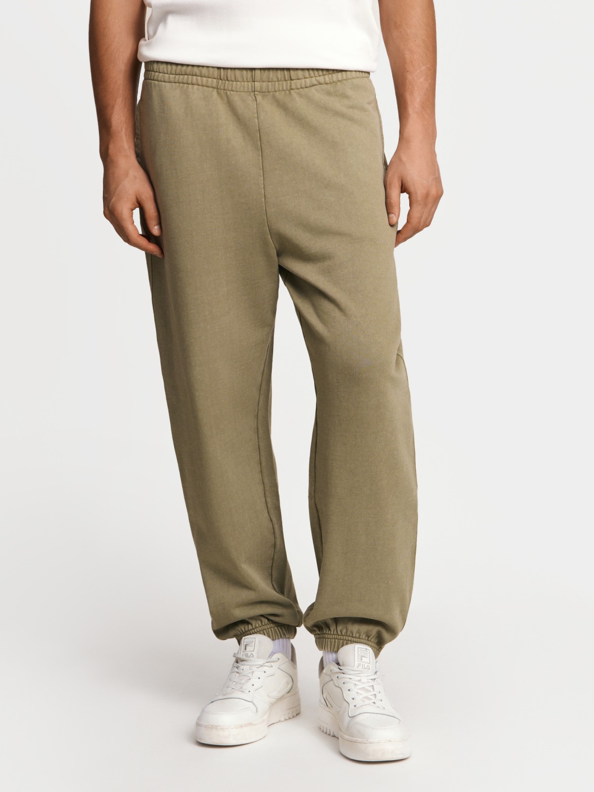 Трикотажные брюки-джоггеры из хлопка