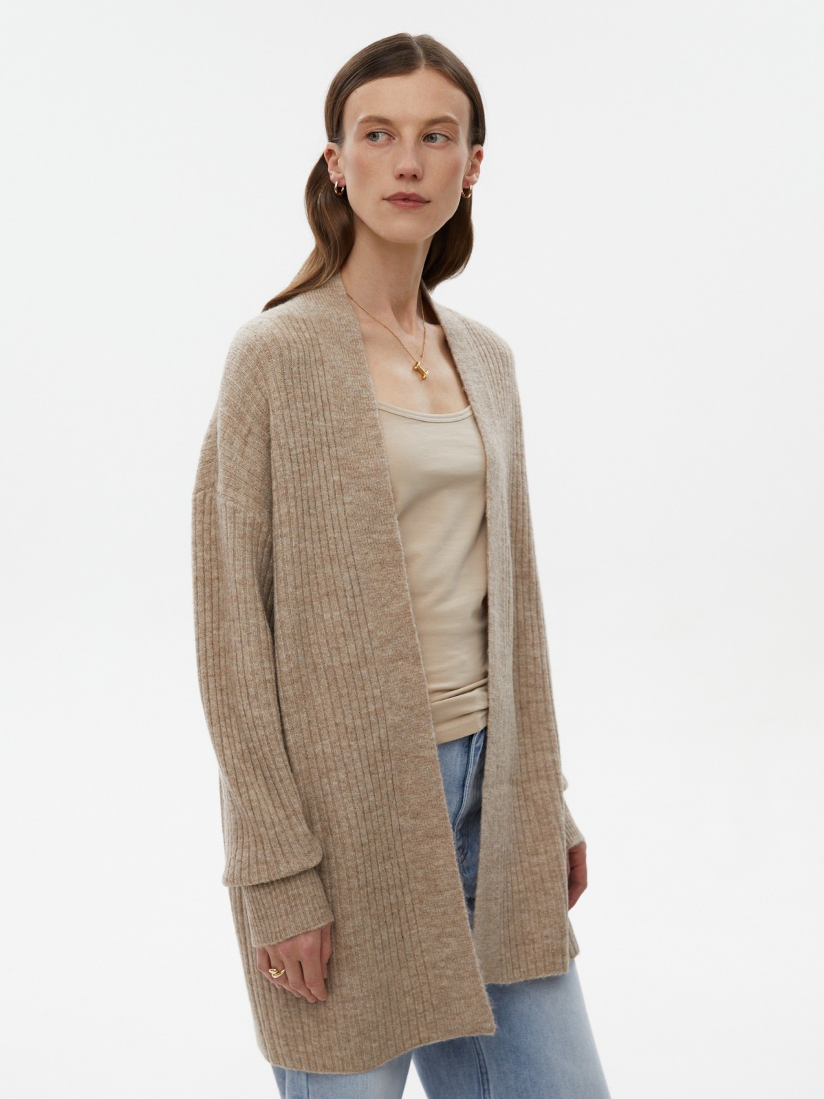 Трикотажный кардиган без застёжки