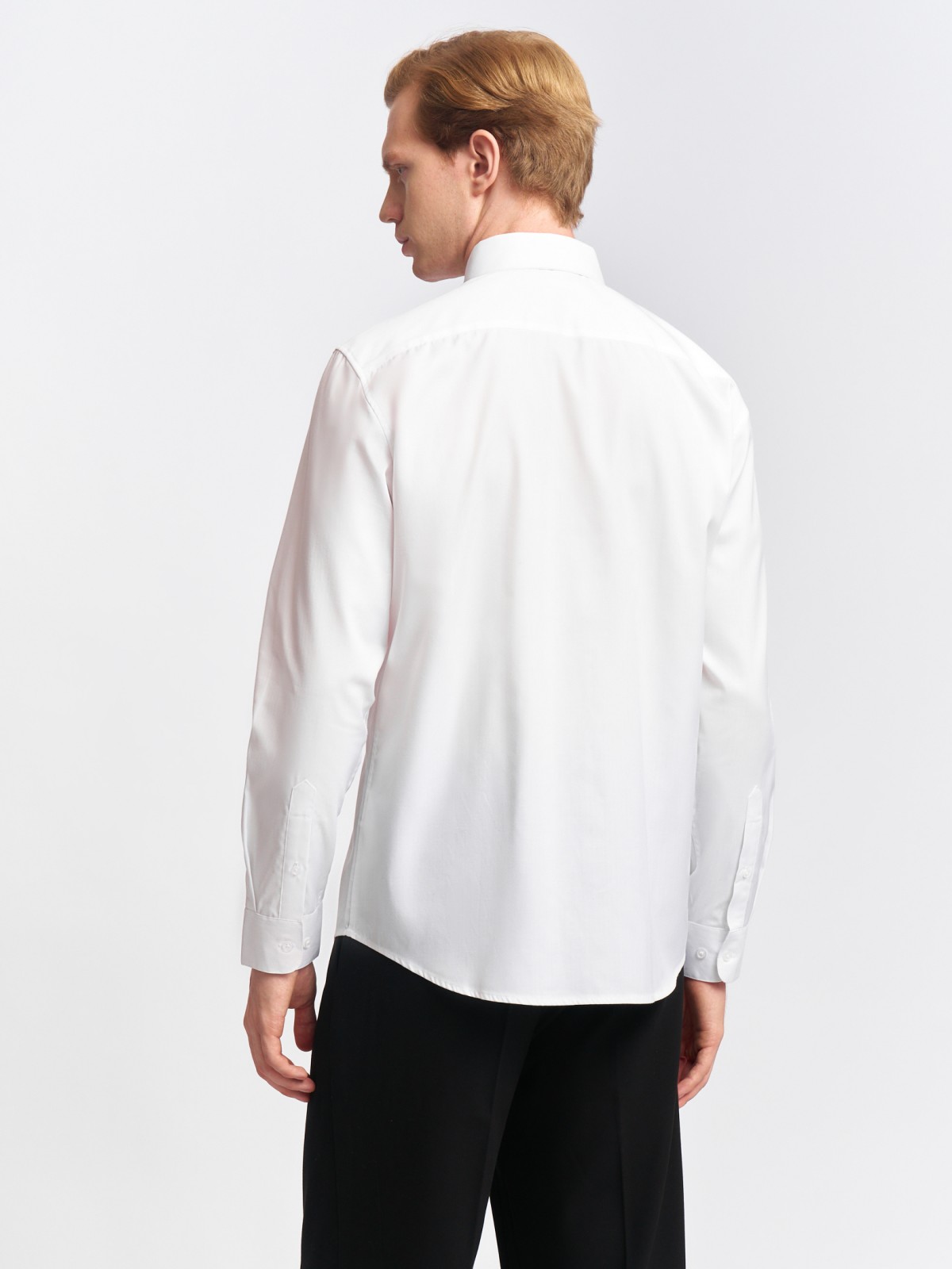 Офисная рубашка с длинным рукавом