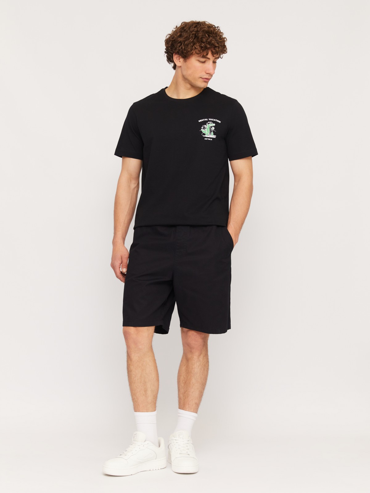 Футболка из хлопка с принтом