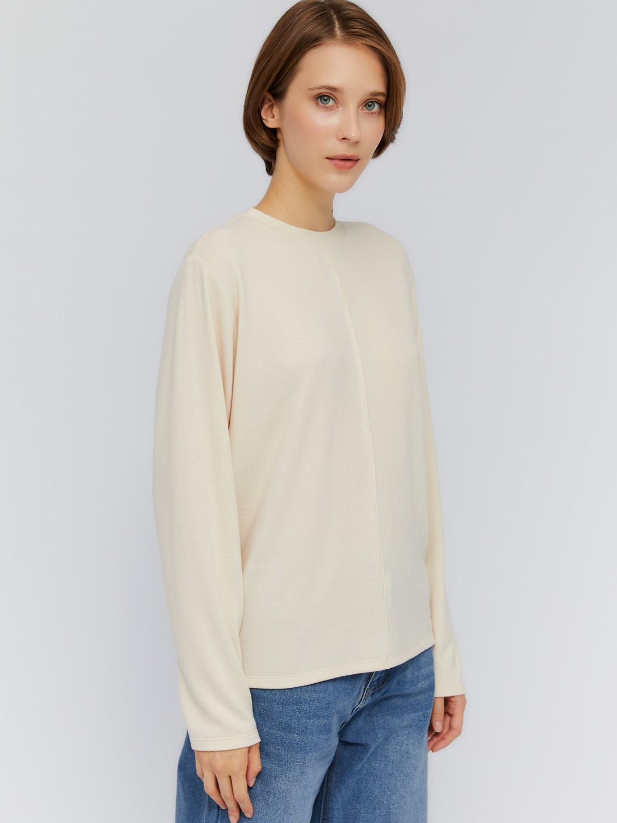 Трикотажный джемпер с длинным рукавом