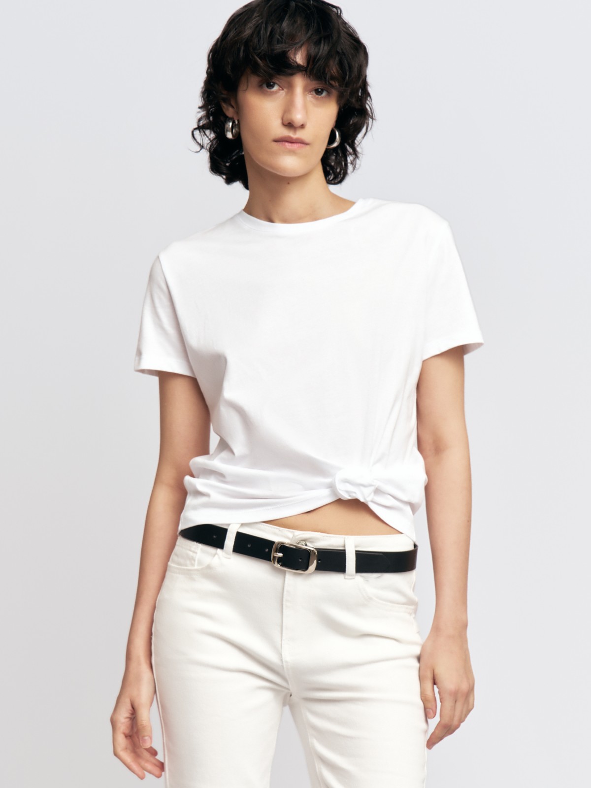 Футболка из хлопка однотонная