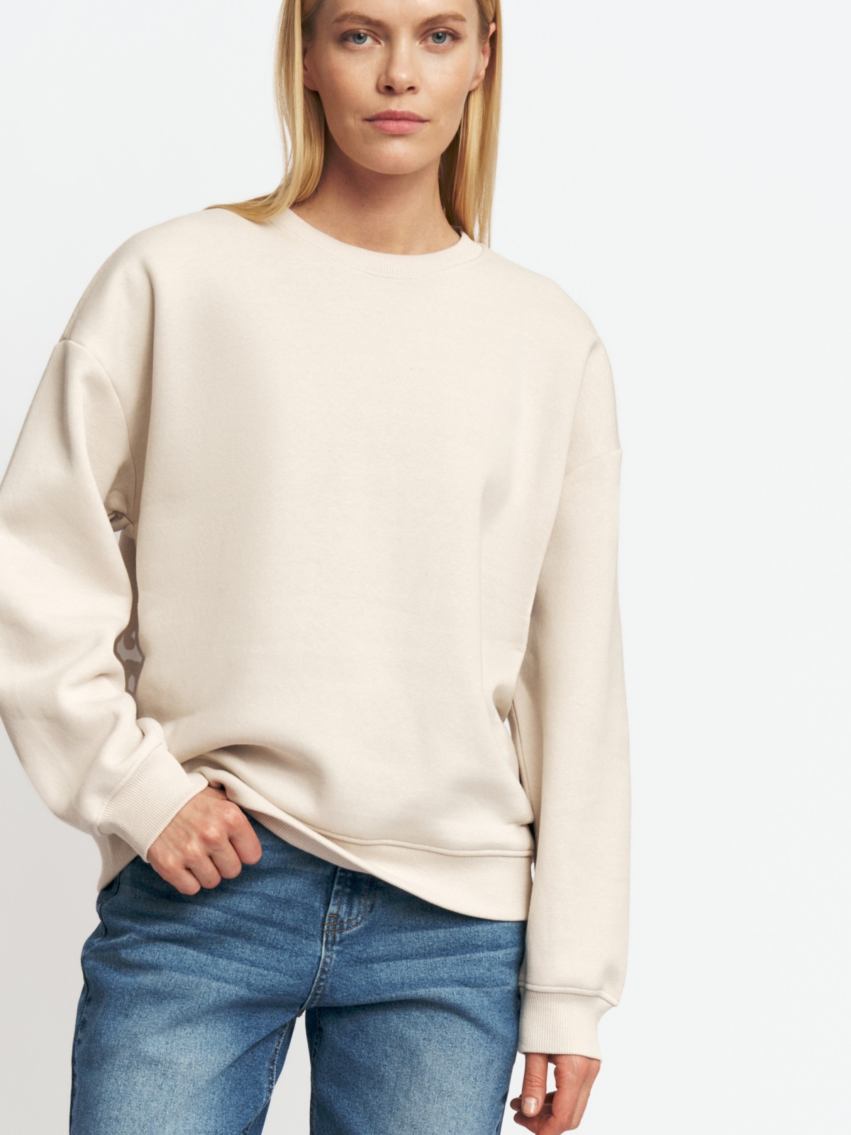 Базовый утеплённый свитшот с начёсом