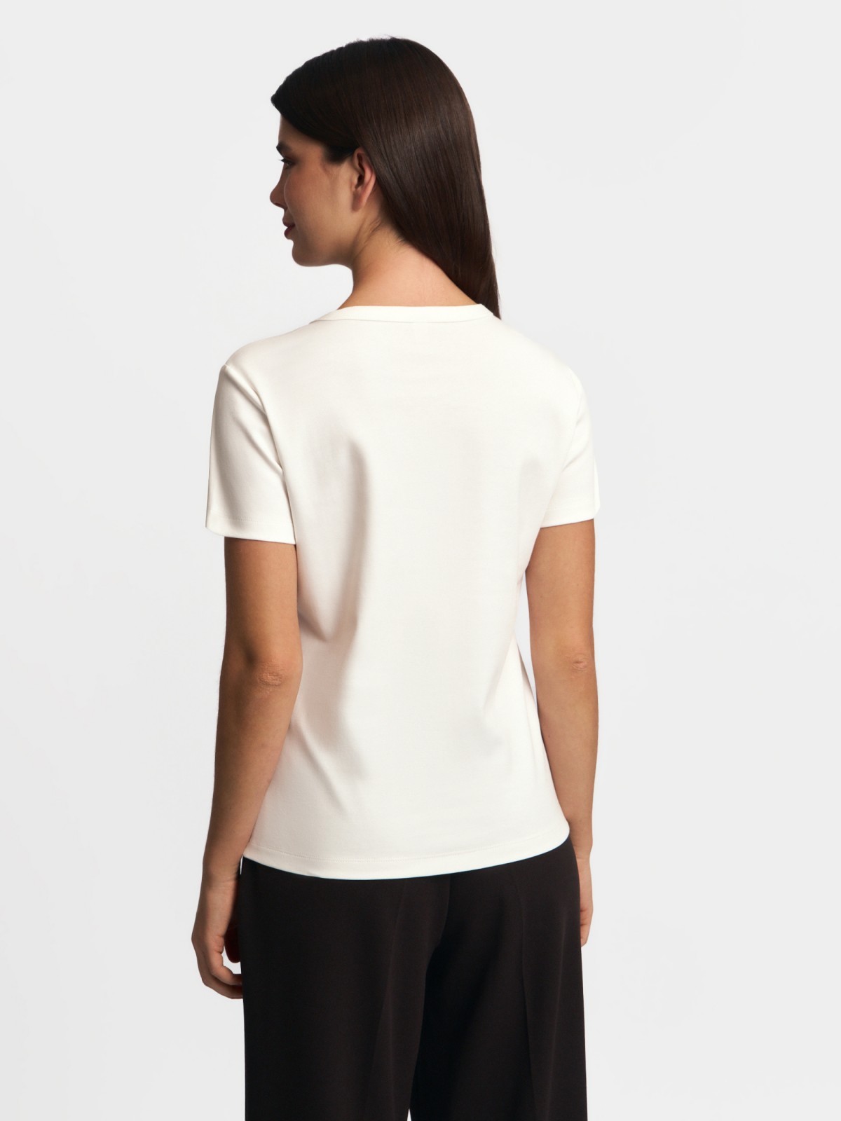 Футболка из хлопка однотонная