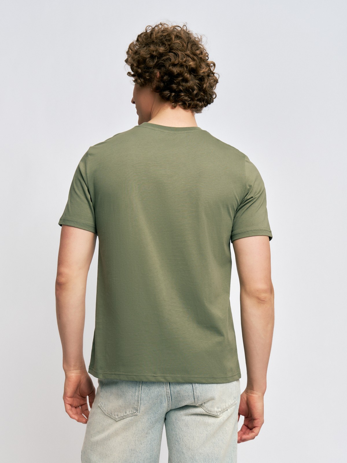 Футболка из хлопка с принтом-надписью