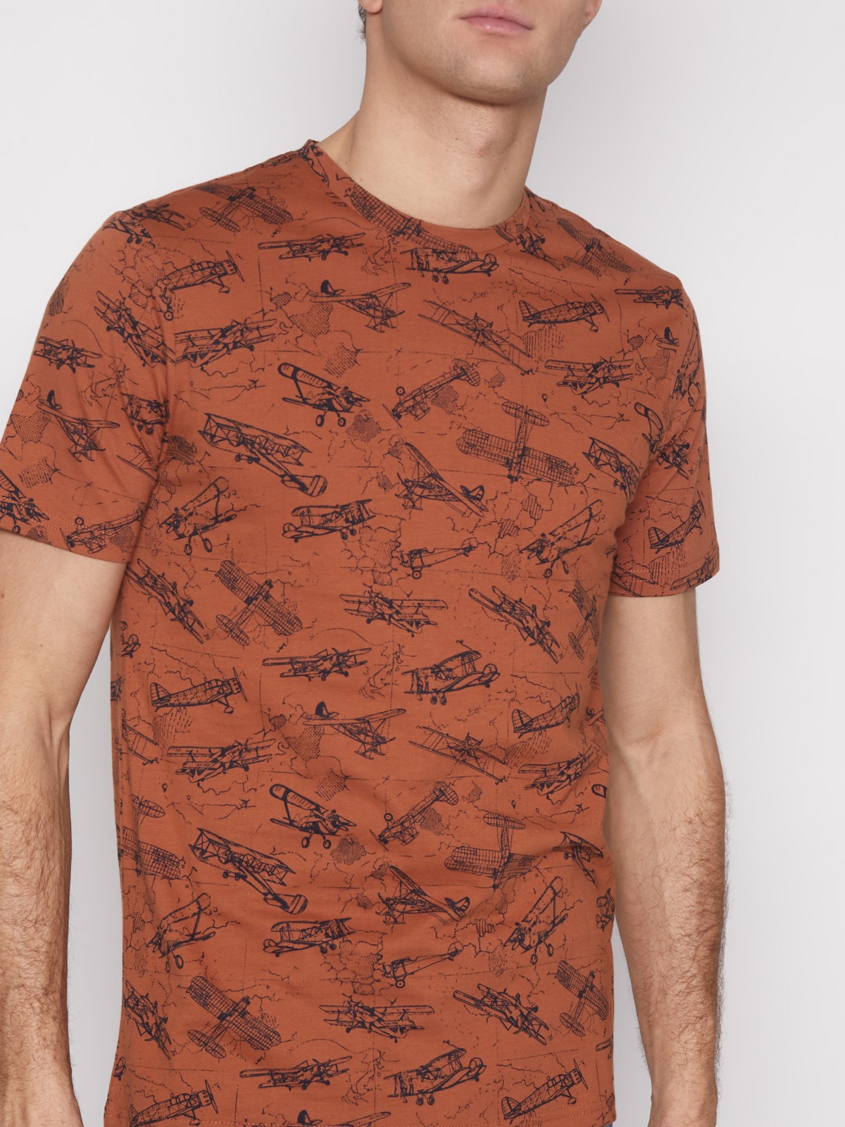 Принтованная футболка с коротким рукавом