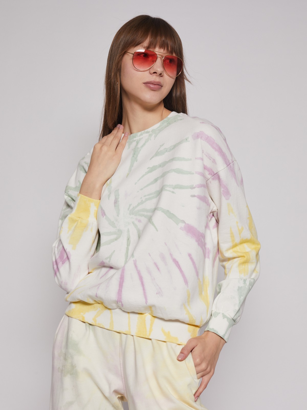 Свитшот в стиле тай-дай