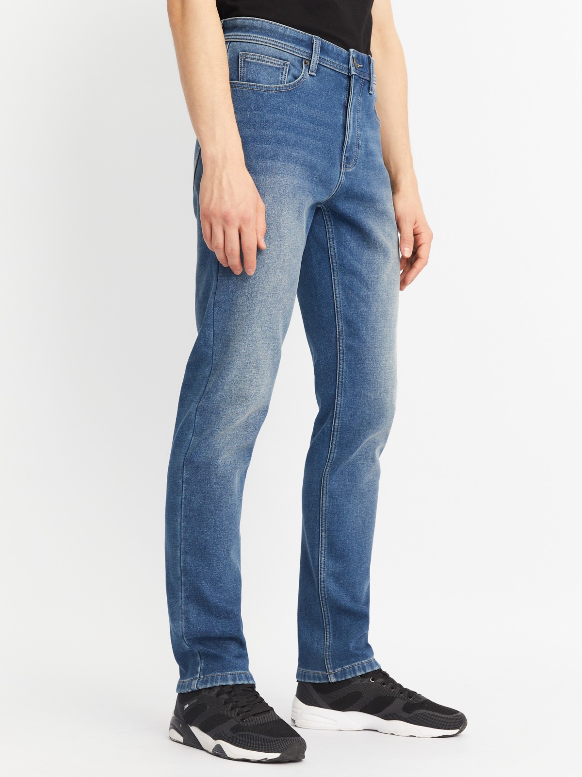 Утеплённые джинсы фасона Slim с флисом внутри
