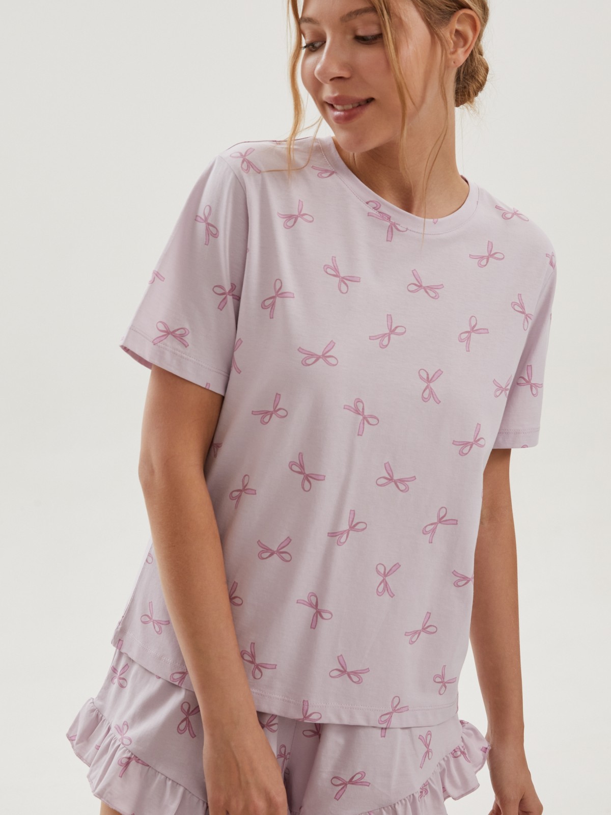 Футболка оверсайз из хлопка с принтом