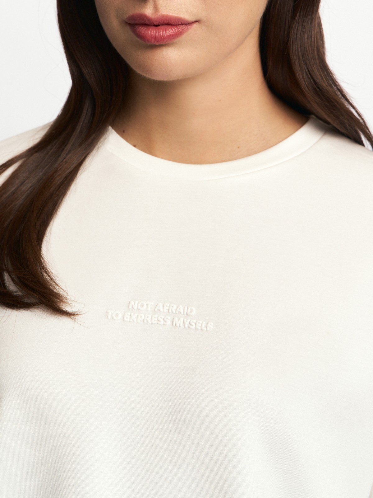 Футболка с принтом-надписью