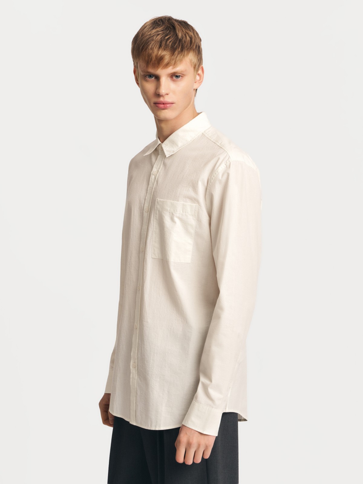 Рубашка в полоску из хлопка