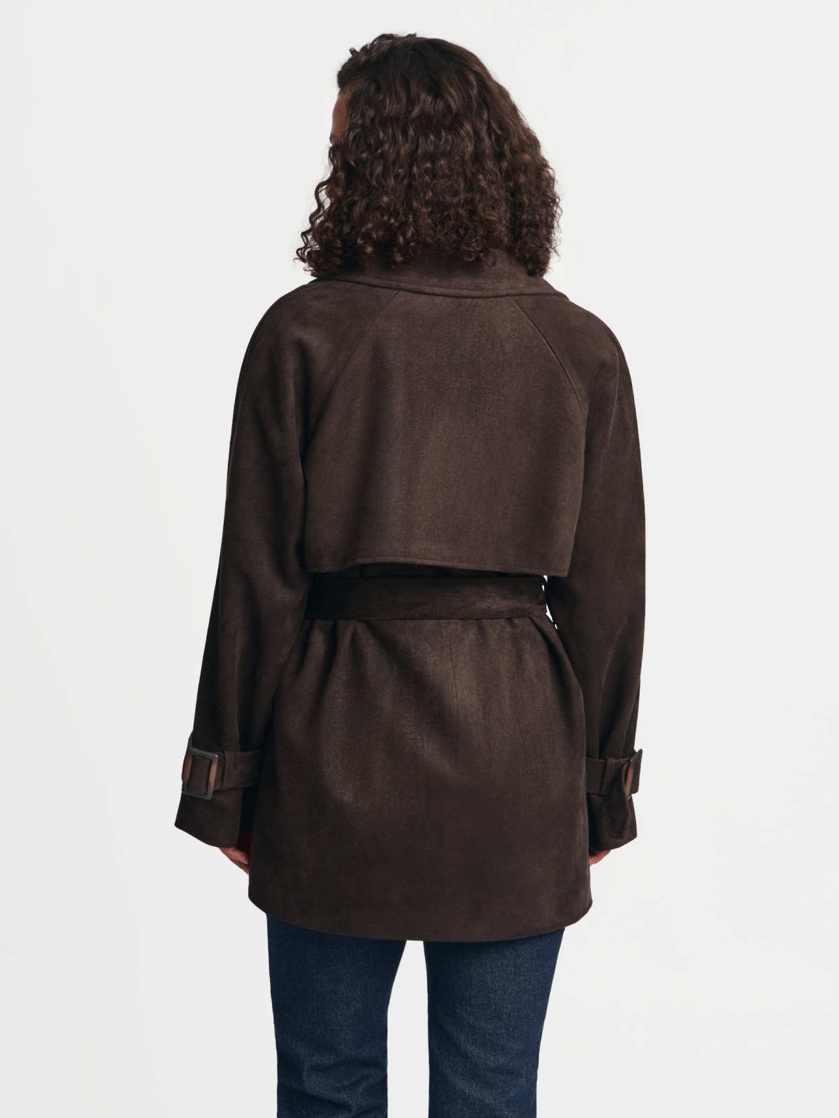 Тренч из экозамши