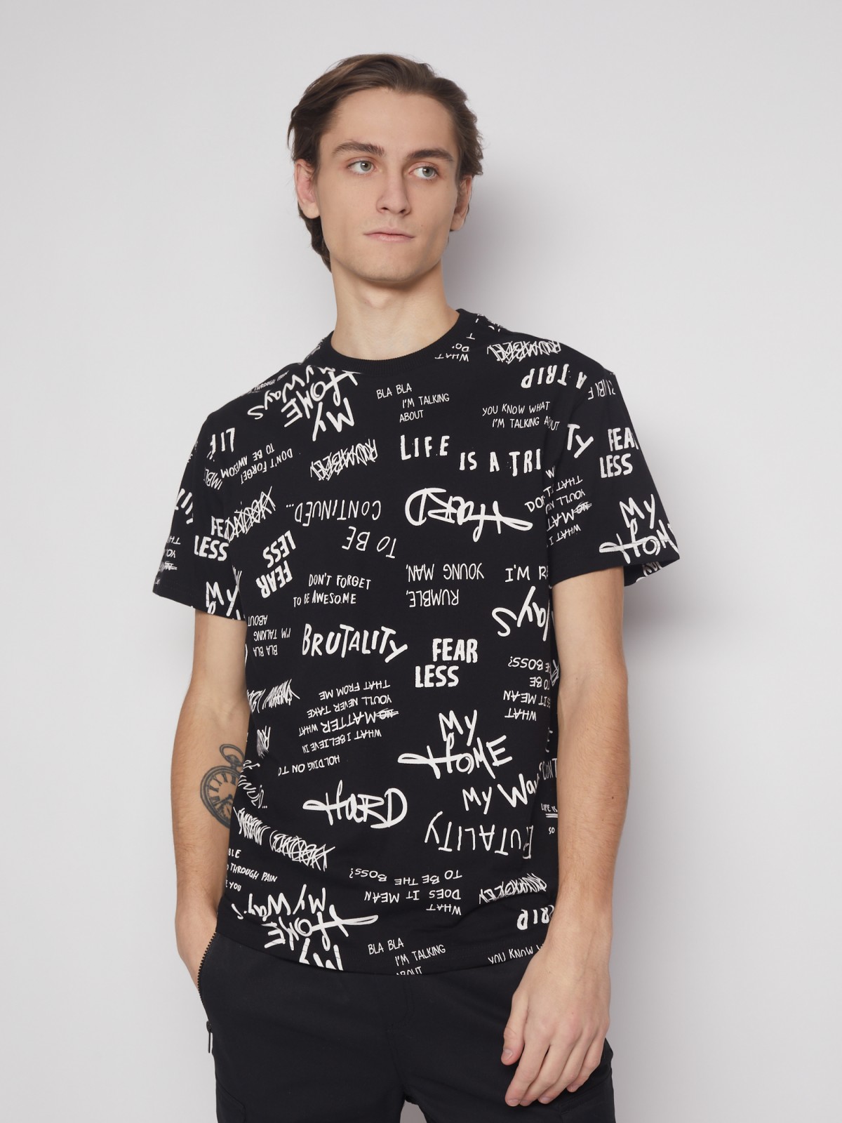 Футболка из хлопка с принтом