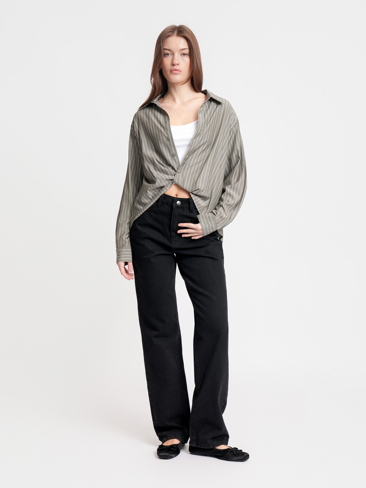 Блузка с  длинными рукавами