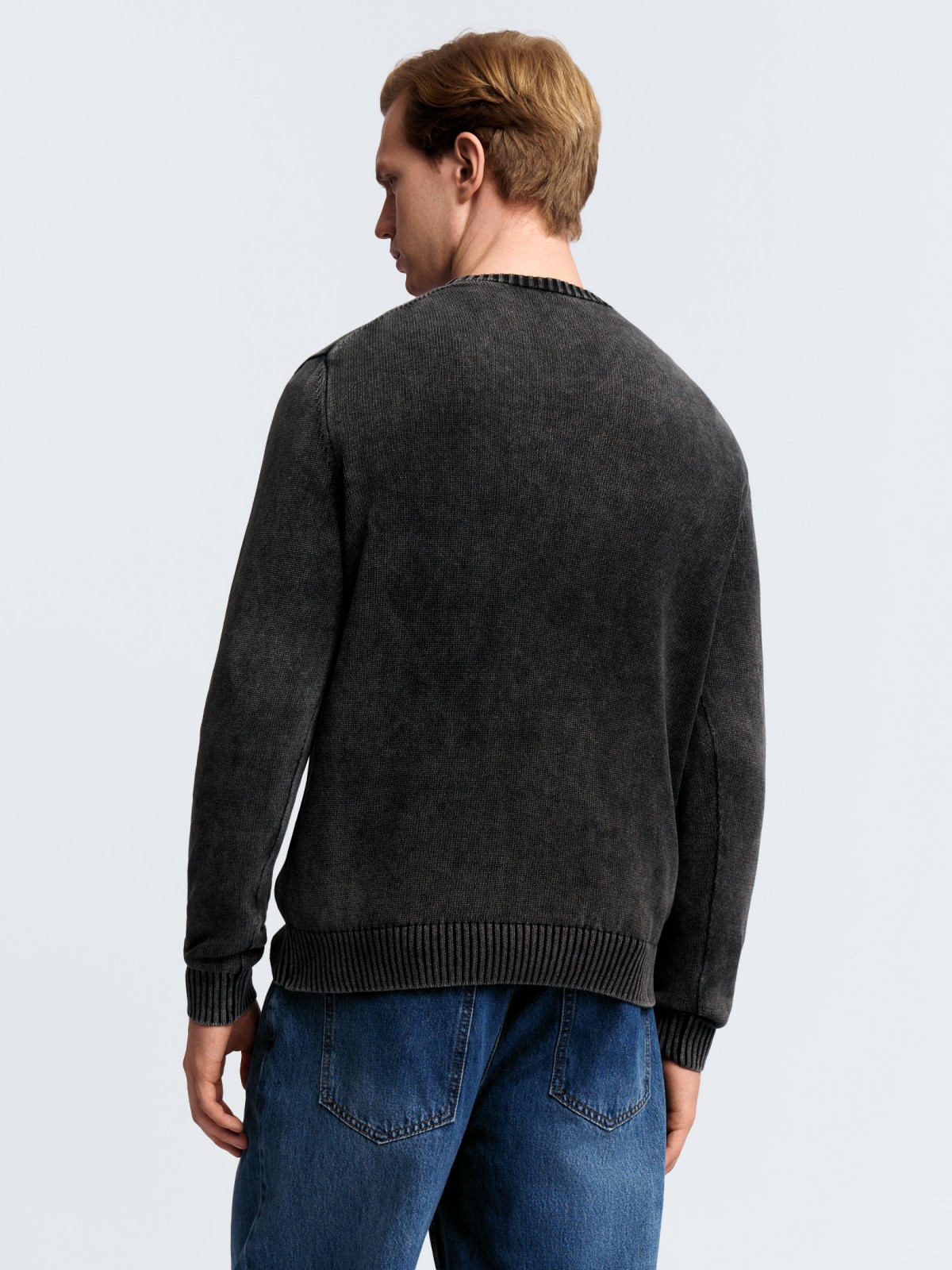 Тонкий трикотажный джемпер из хлопка